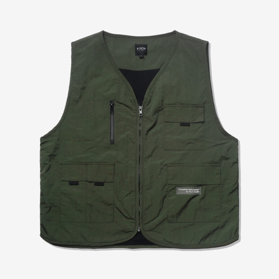 FITCH STUDIO | Crinkle Utility Vest V.1 | Army