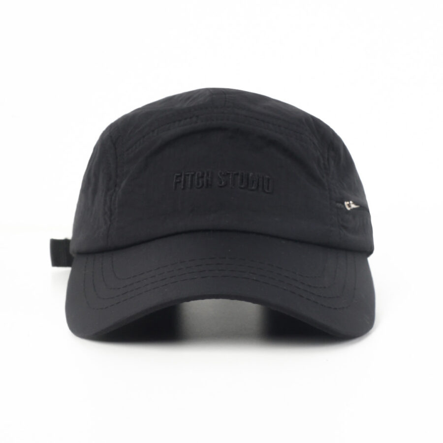 Fitch Studio 5 Panel Nylon Cap Embroidery - Black