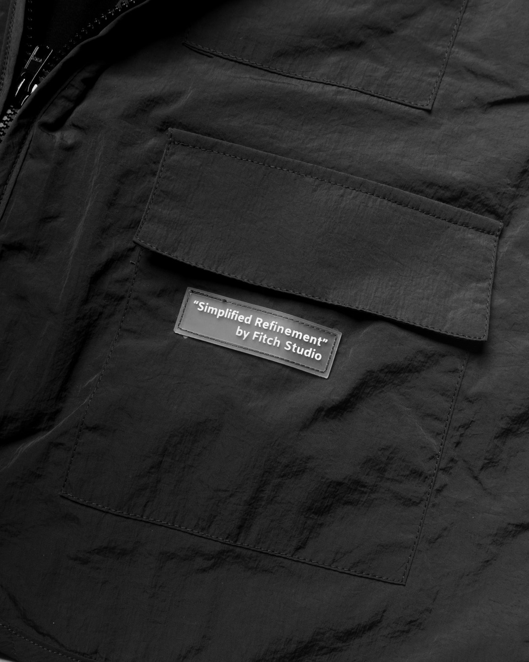 FITCH STUDIO | Crinkle Utility Vest V.1 | Black - Image 9