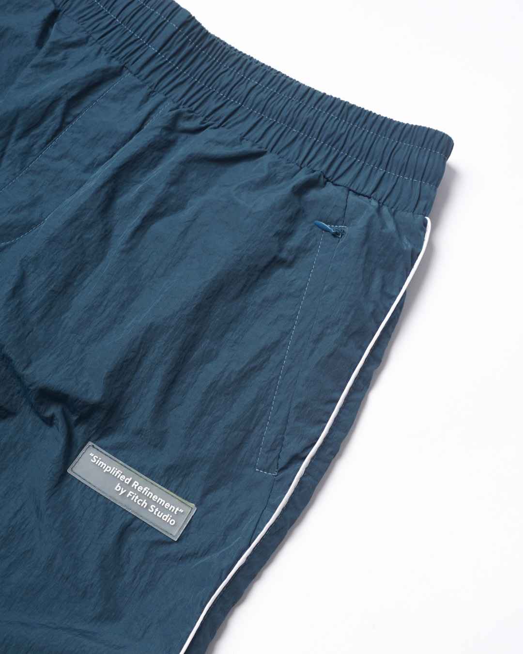 Fitch Studio Nylon Crinkle Trackpants - Steel Blue - Image 7