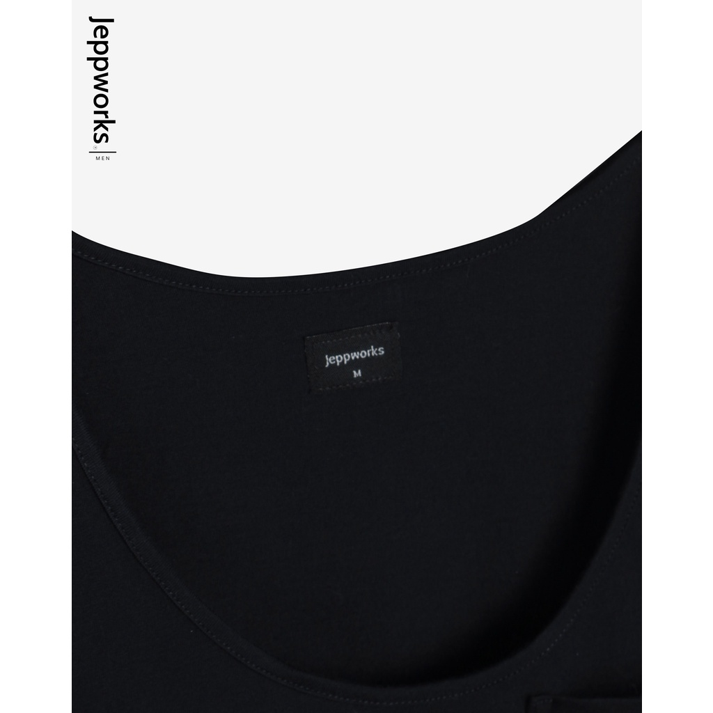 Jeppworks Jersey Sleeveless Tee Singlet Black - Image 4