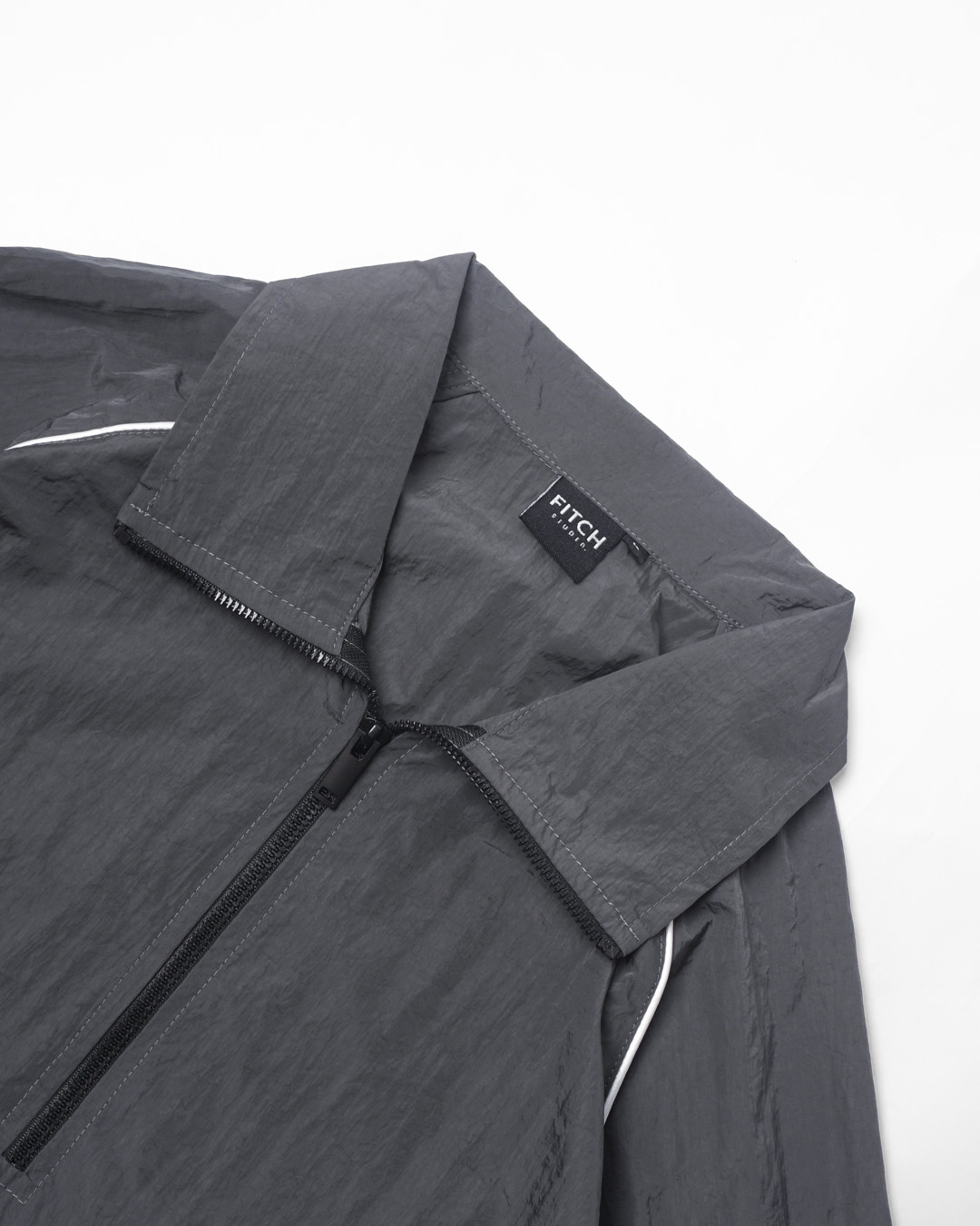 FITCH STUDIO | Anorak Jacket Crinkle | Stone Grey - Image 3