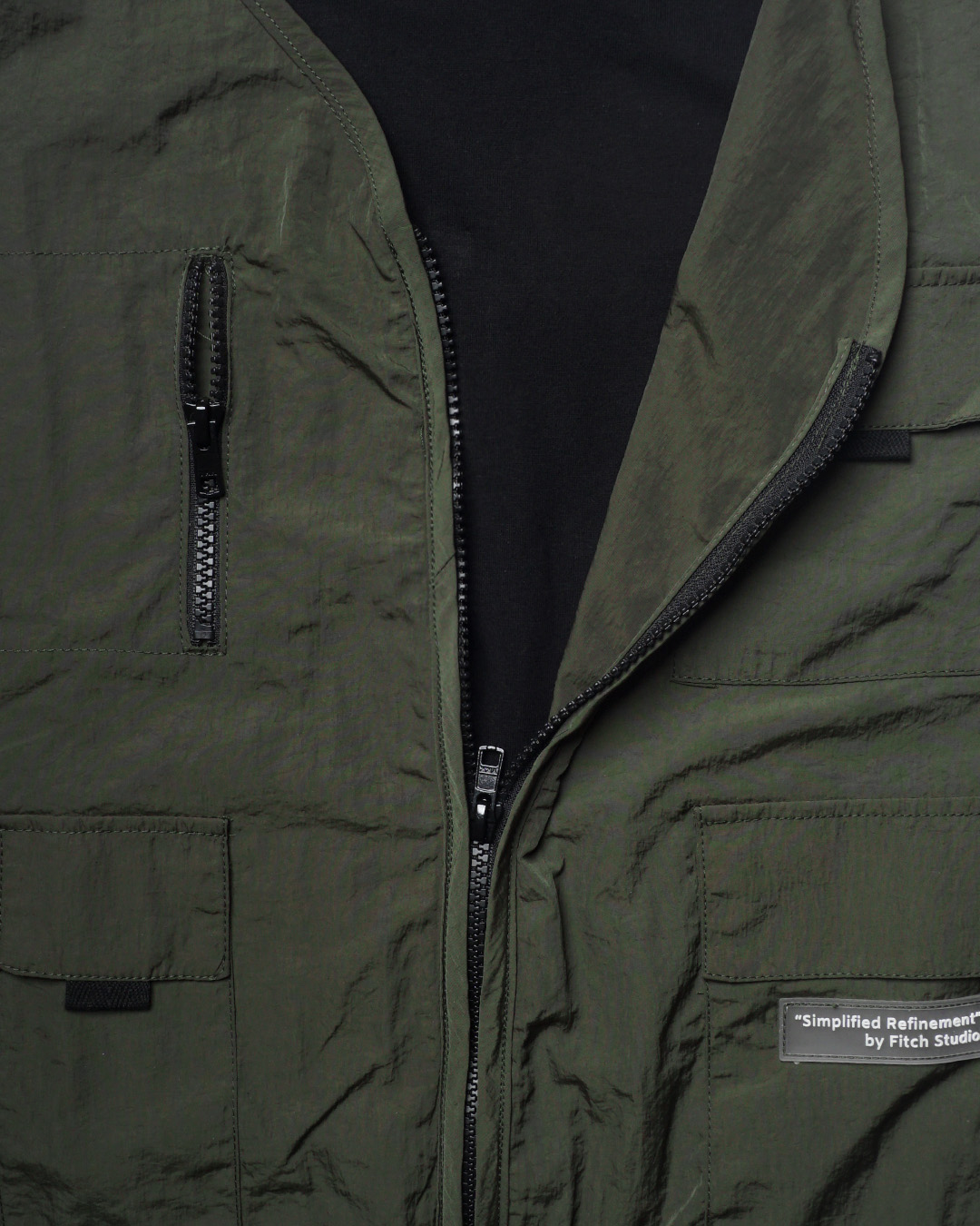 FITCH STUDIO | Crinkle Utility Vest V.1 | Army - Image 4