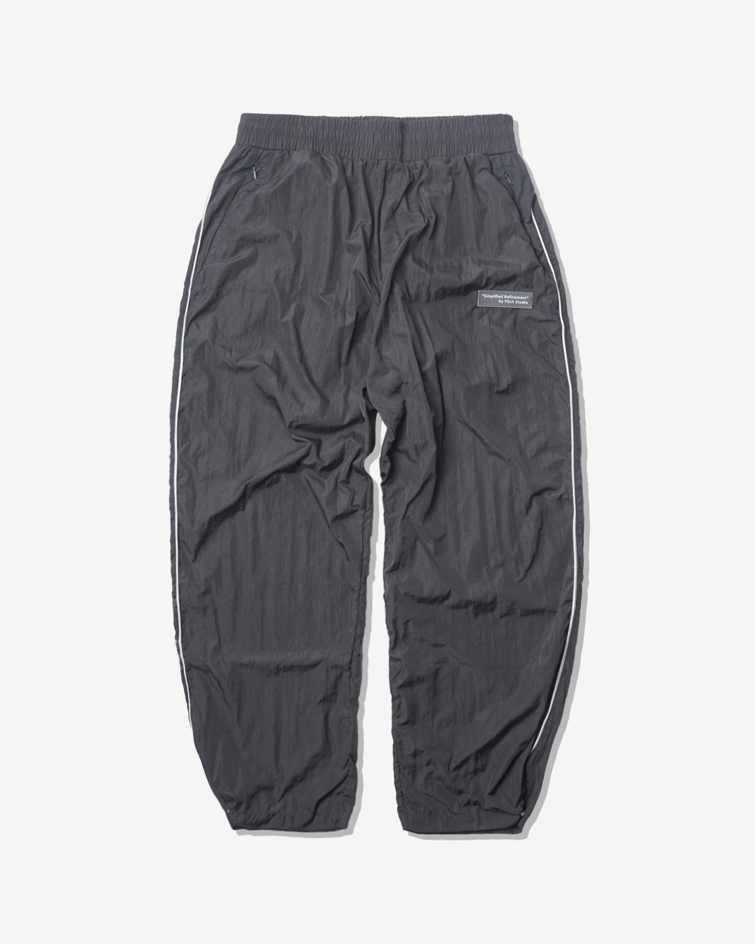 Fitch Studio Nylon Crinkle Trackpants - Stone Grey