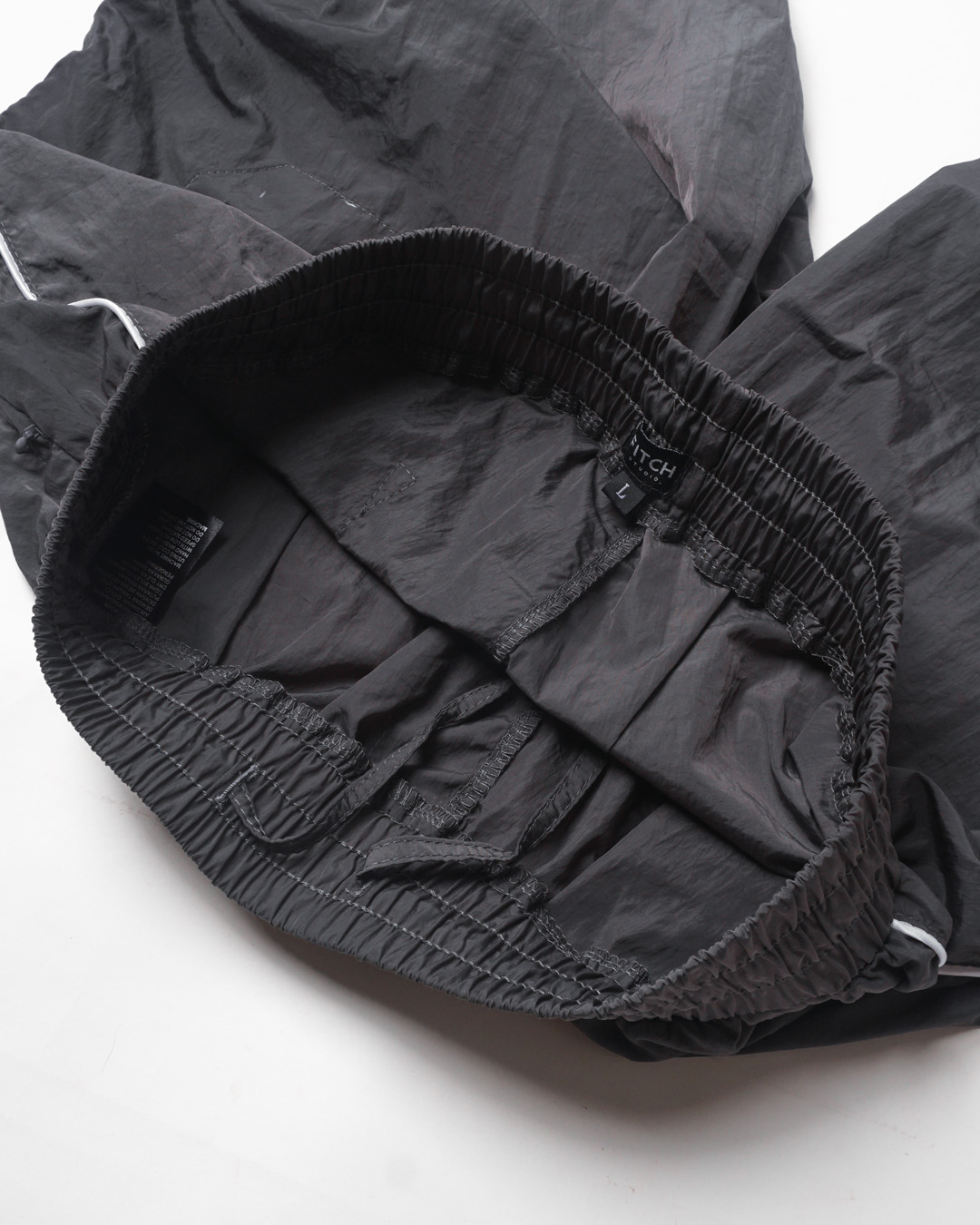 Fitch Studio Nylon Crinkle Trackpants - Stone Grey - Image 11