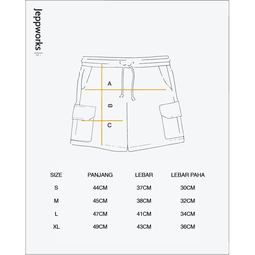 Jeppworks Celana Pendek Cargo Fleece Misty - Image 9