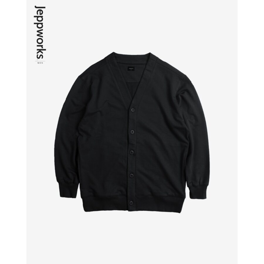 Jeppworks Cardigan Sweat Terry Black