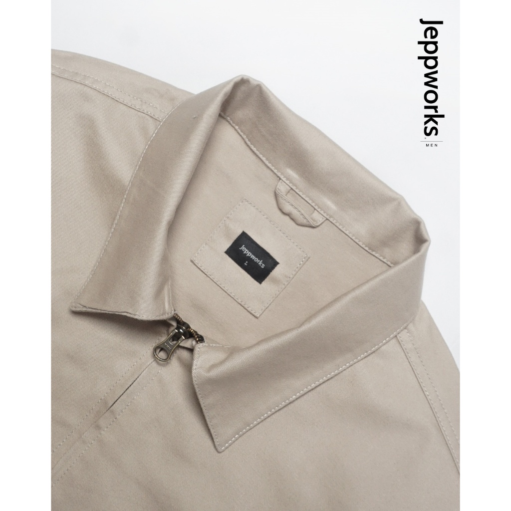 Jeppworks Motion Dual Zip Work Jacket Boxy - Cream - Image 2