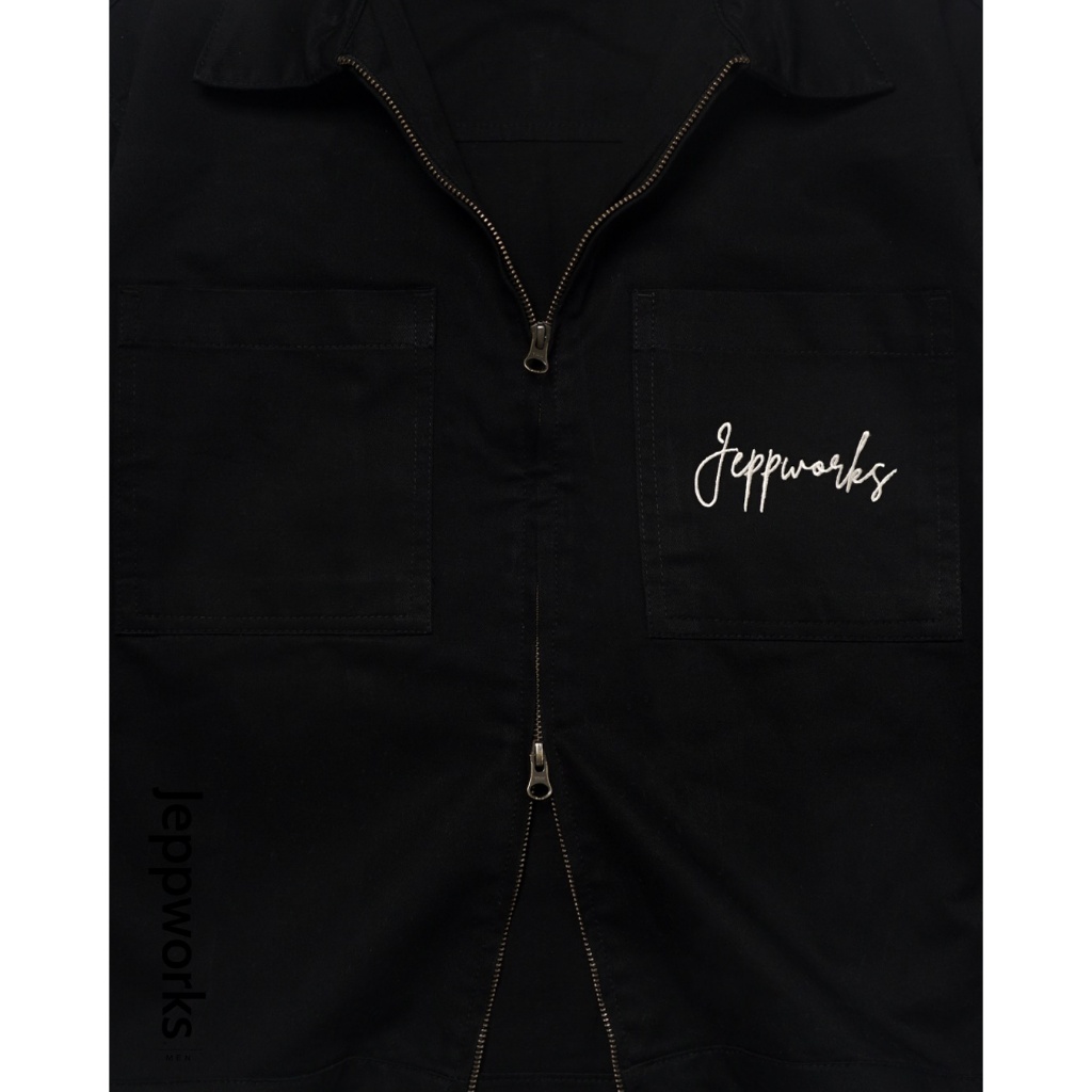 Jeppworks Motion Dual Zip Work Jacket Boxy - Black - Image 7
