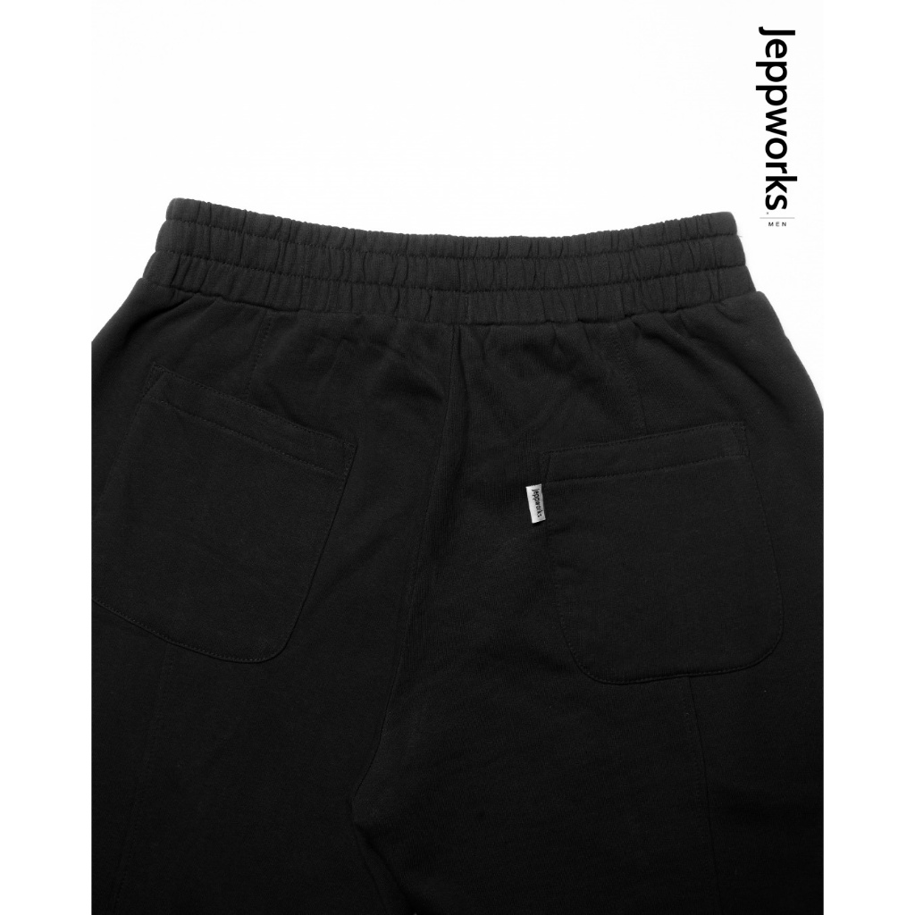Jeppworks Comfy Baggy Pants Halfzip Embroidery - Black - Image 3