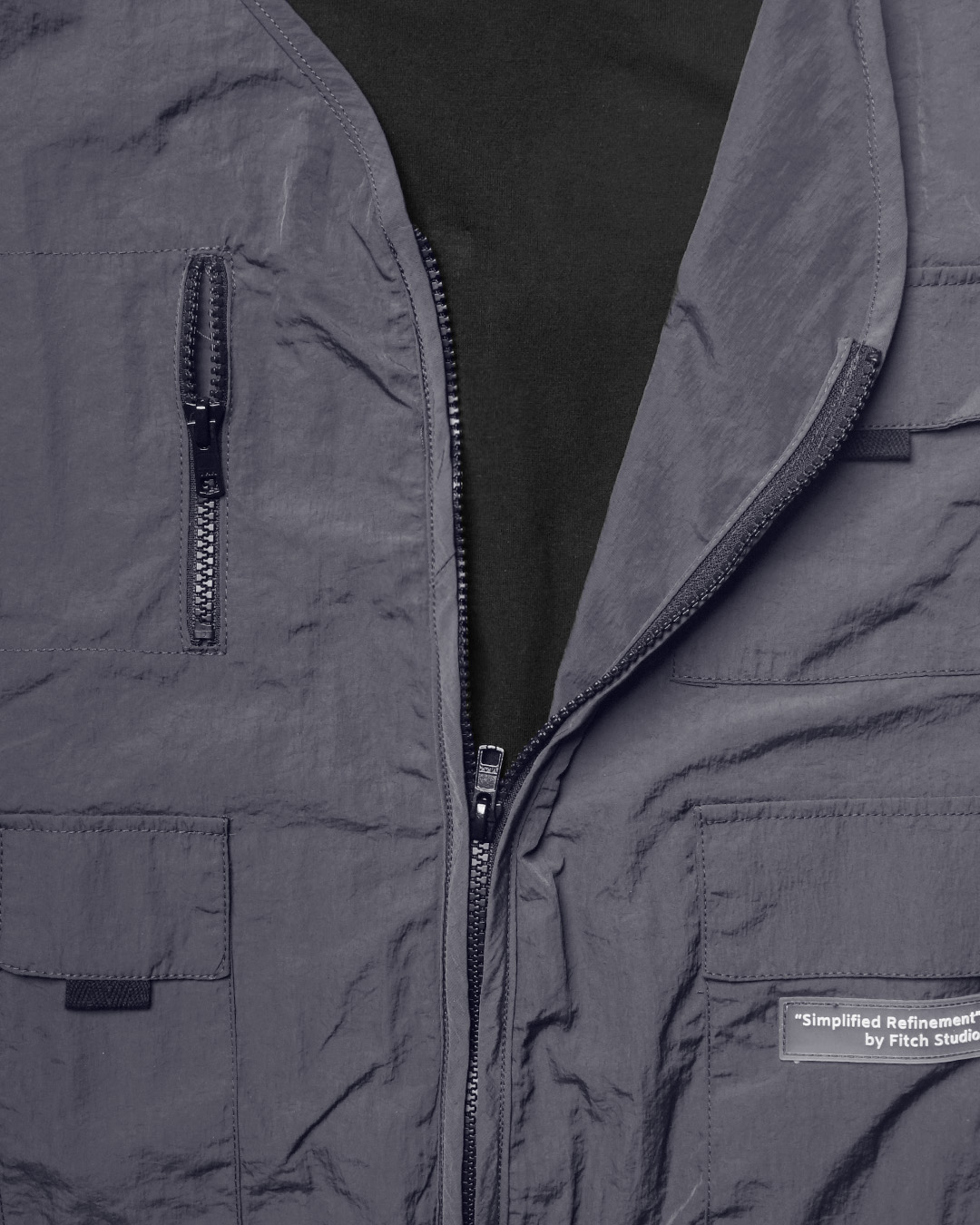 FITCH STUDIO | Crinkle Utility Vest V.1 | Stone Grey - Image 7