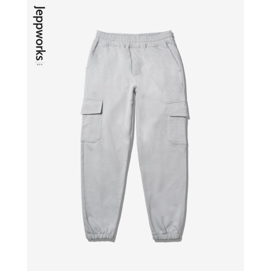 Jeppworks Celana Panjang Jogger Cargo Polos - Silver Grey