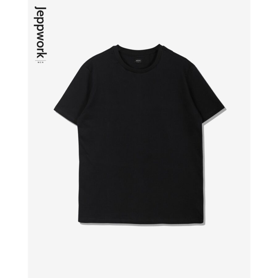 Jeppworks T-SHIRT Kerah Bulat Lengan Pendek Terry Hitam