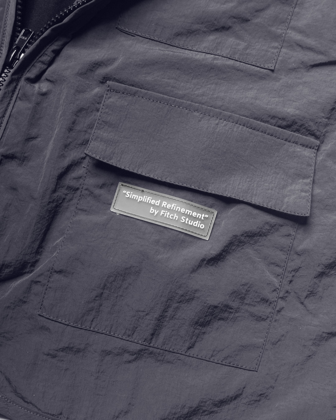 FITCH STUDIO | Crinkle Utility Vest V.1 | Stone Grey - Image 8