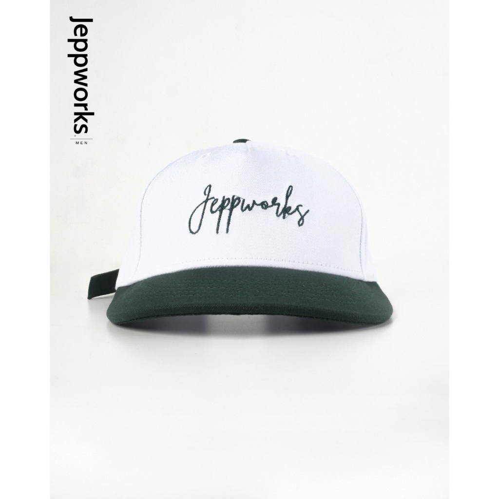 Jeppworks Box Cap Embroidery - White Green - Image 2