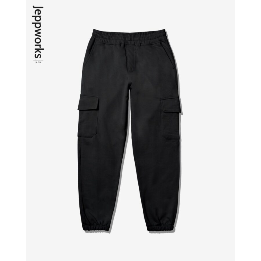 Jeppworks Celana Panjang Jogger Cargo Polos - Hitam