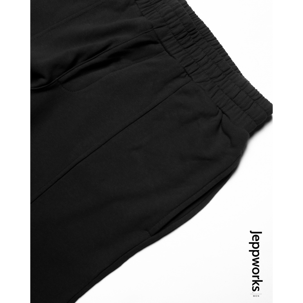 Jeppworks Comfy Baggy Pants Halfzip Embroidery - Black - Image 5