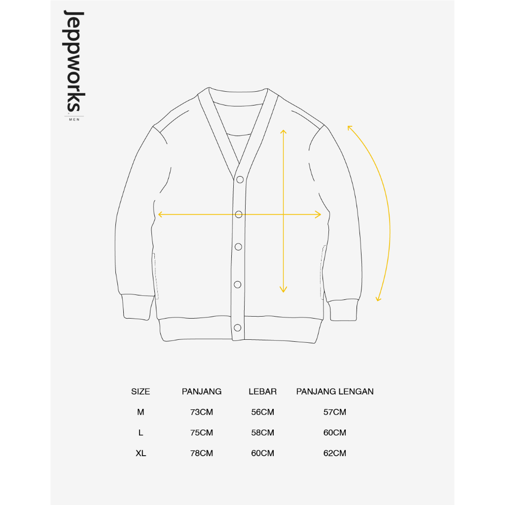 Jeppworks Cardigan Sweat Terry Lengan Panjang Steel Blue - Image 8