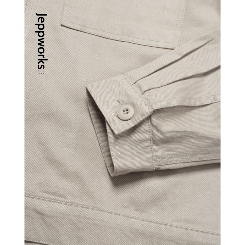 Jeppworks Motion Dual Zip Work Jacket Boxy - Cream - Image 6