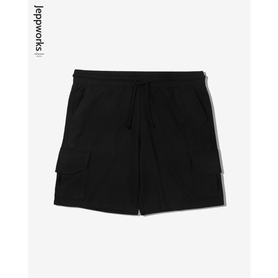 Jeppworks Celana Pendek Cargo Fleece Black