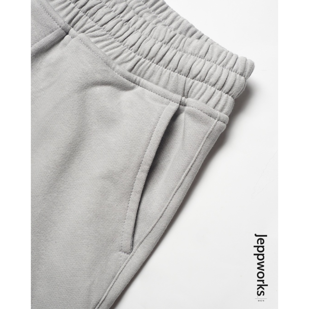 Jeppworks Celana Panjang Jogger Polos - Silver Grey - Image 3