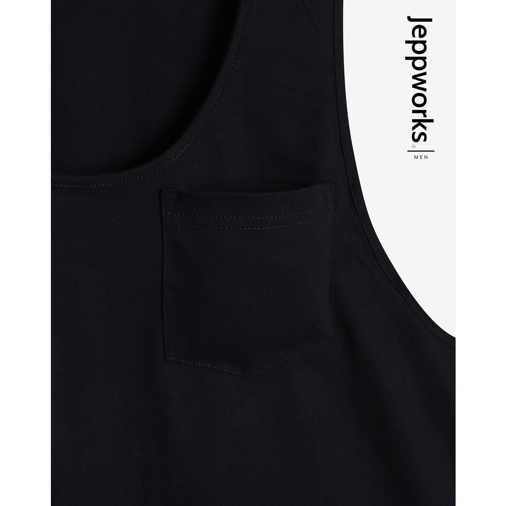 Jeppworks Jersey Sleeveless Tee Singlet Black - Image 3