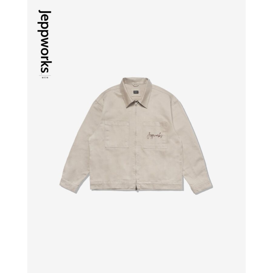 Jeppworks Motion Dual Zip Work Jacket Boxy - Cream