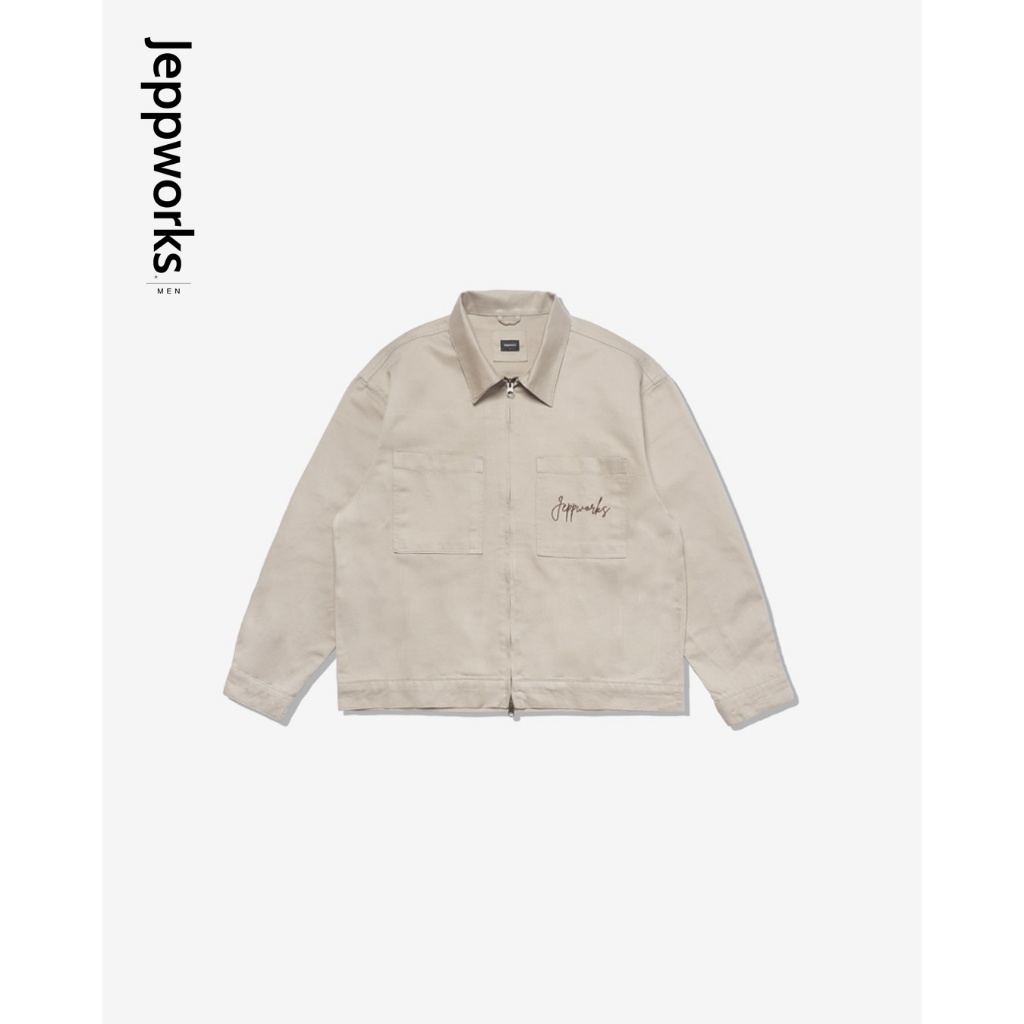 Jeppworks Motion Dual Zip Work Jacket Boxy - Cream