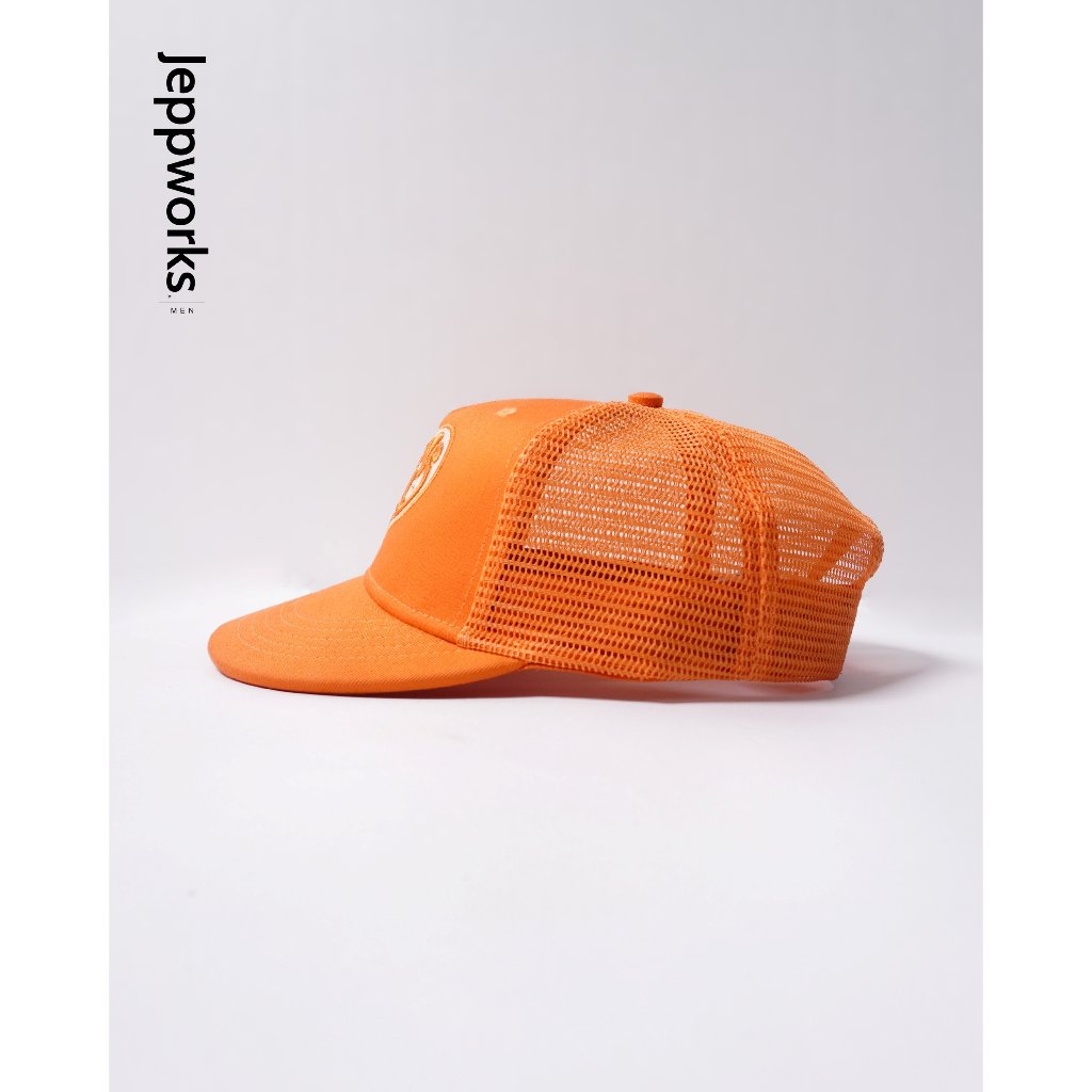 Jeppworks Trucker Hat "ease Heart" embroidery - Orange