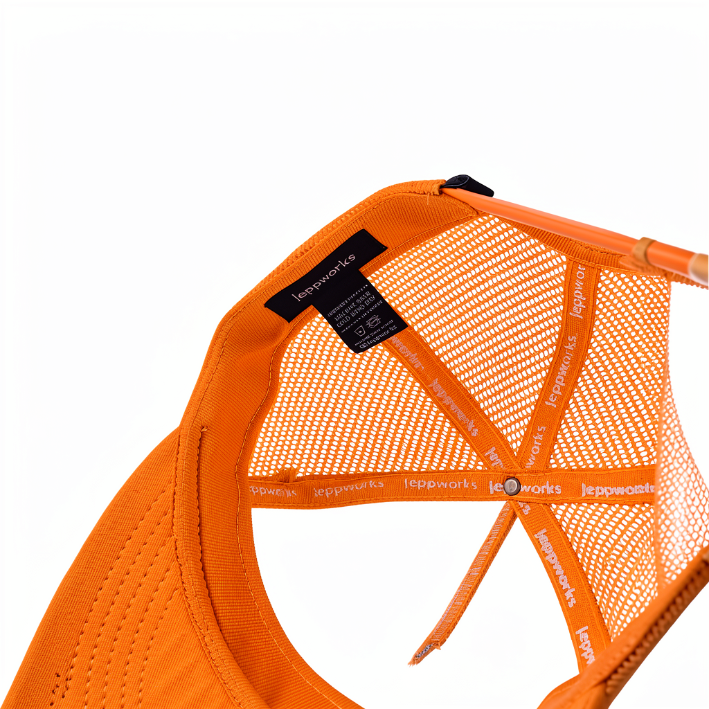 Jeppworks Trucker Hat "ease Heart" embroidery - Orange - Image 5